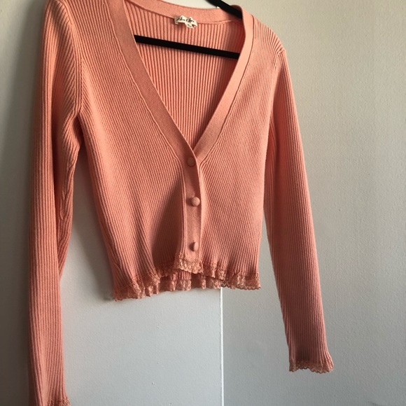 For love and lemons VS Nina cardigan with lace trim - Picture 5 of 7